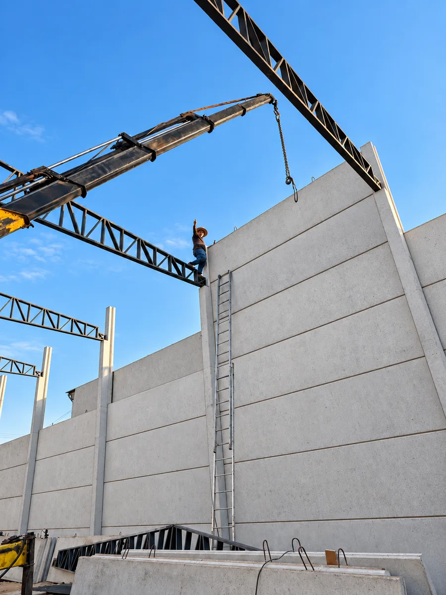 Içamento de painel de concreto pré-moldado